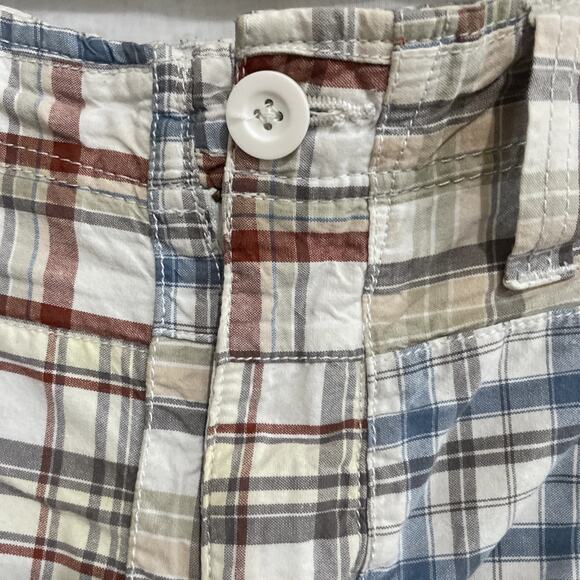 urban pipeline Other - Urban Pipeline Size 36 Striped Patchwork Shorts Blue Tan‎ Red